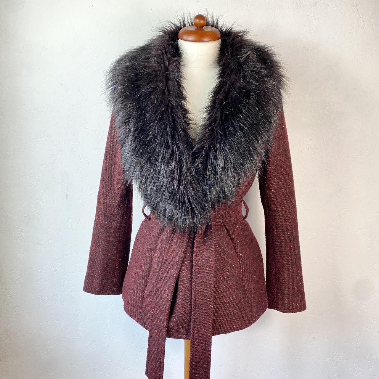 Burgundy hotsell coat h&m