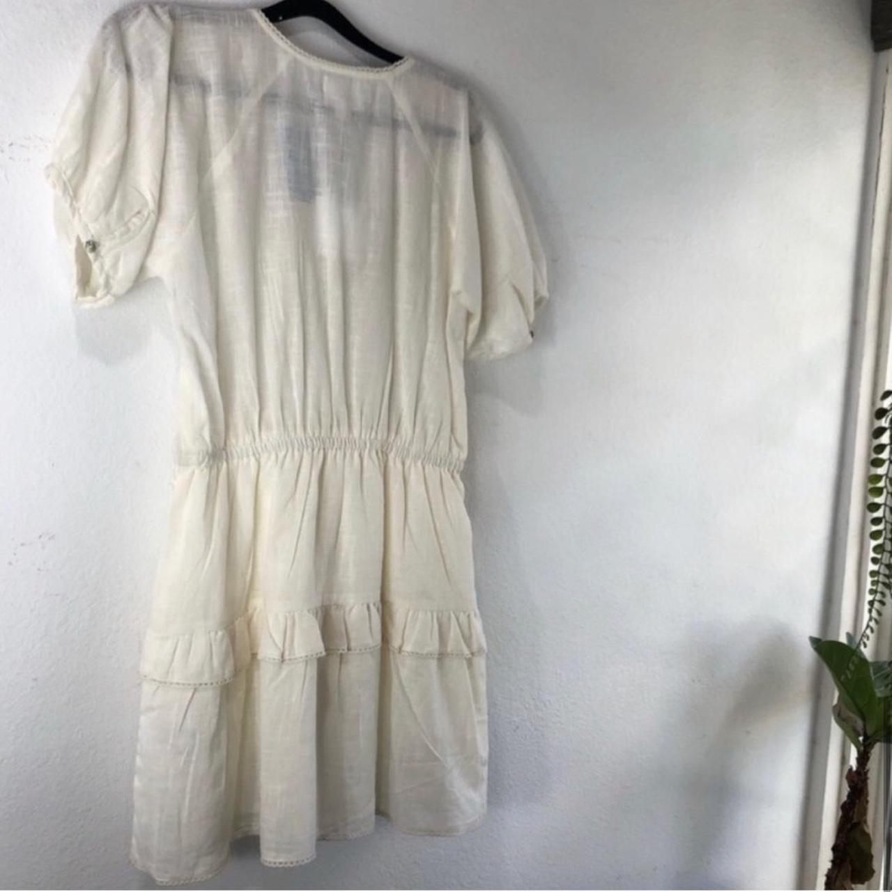 Buy Anthropologie DRA Off White Cotton Boho Mini Dress