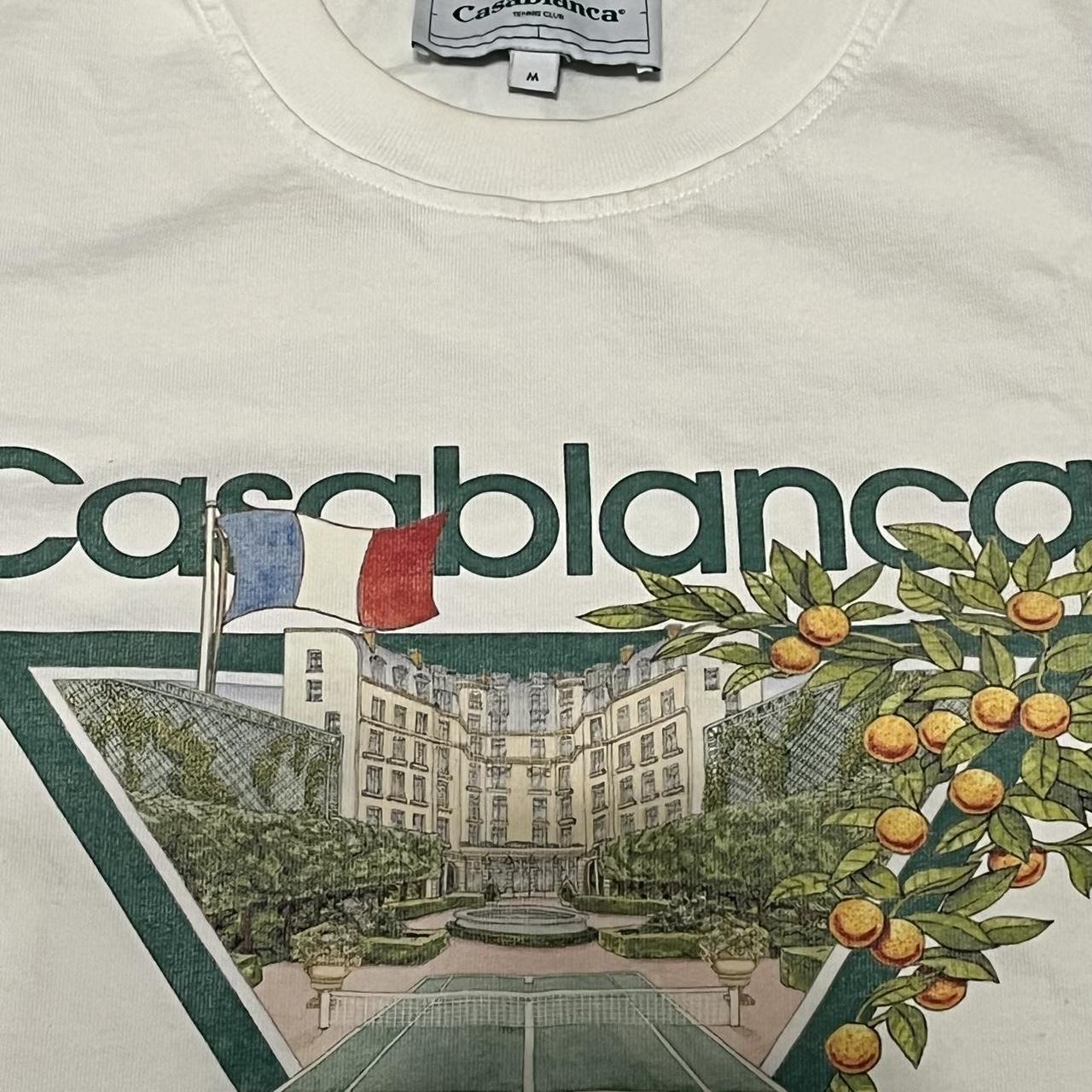 Casablanca Men's White and Cream T-shirt (4)