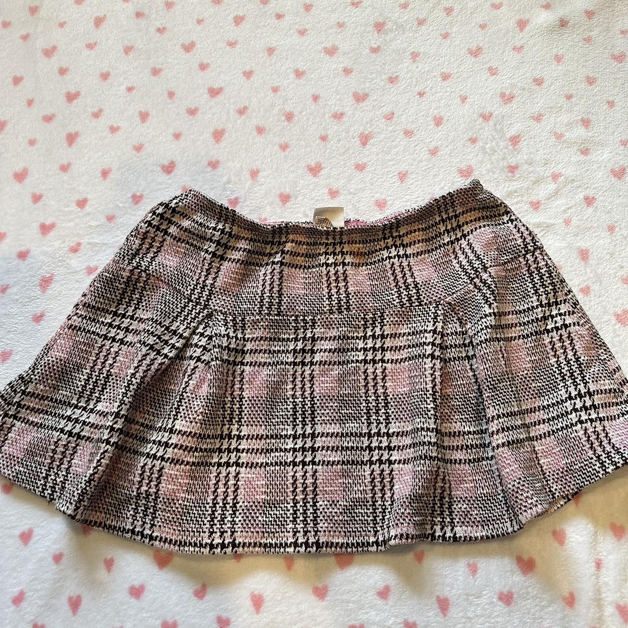 Low waist pink plaid mini skirt Best fit... - Depop