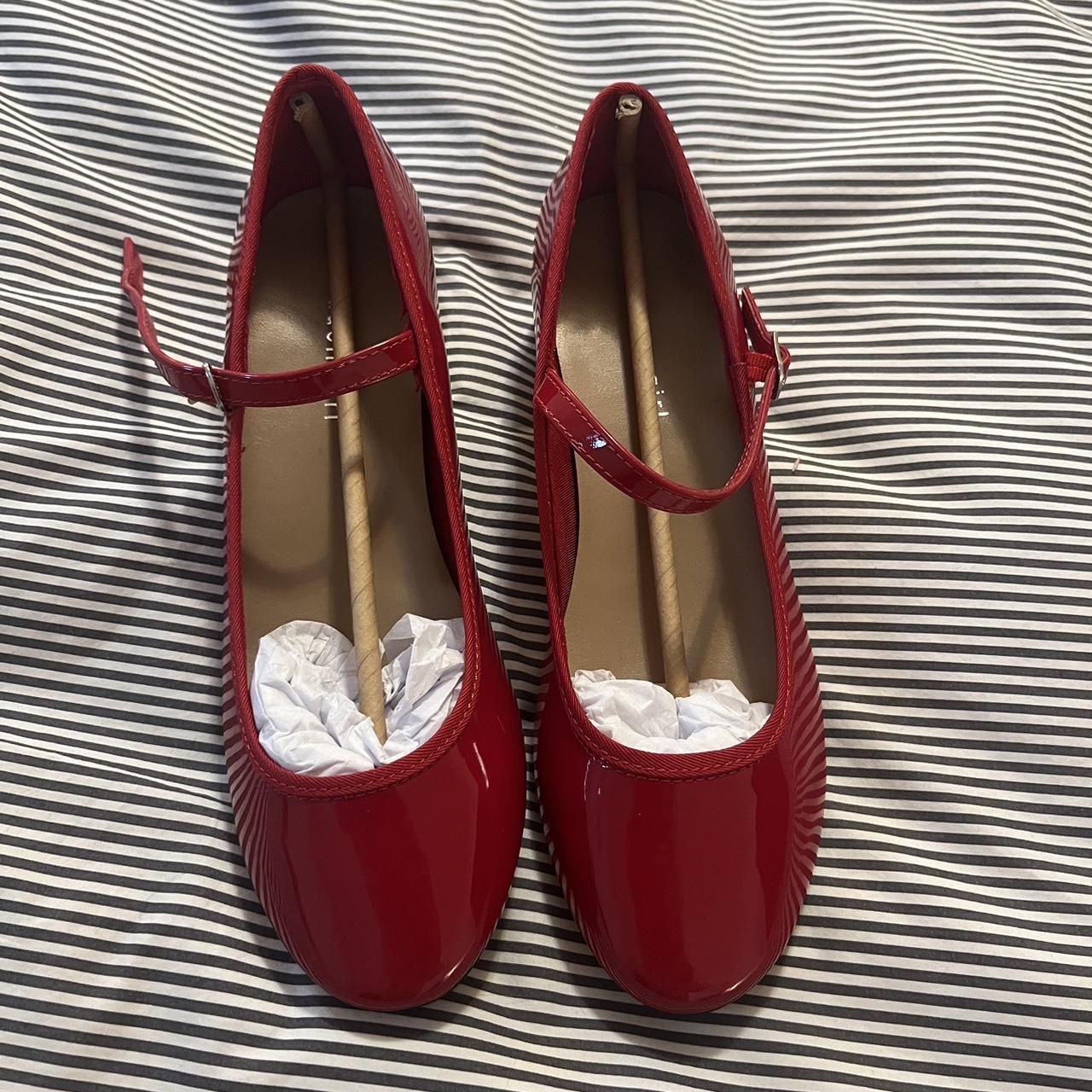 Excellent condition madden girl red patent Mary... Depop
