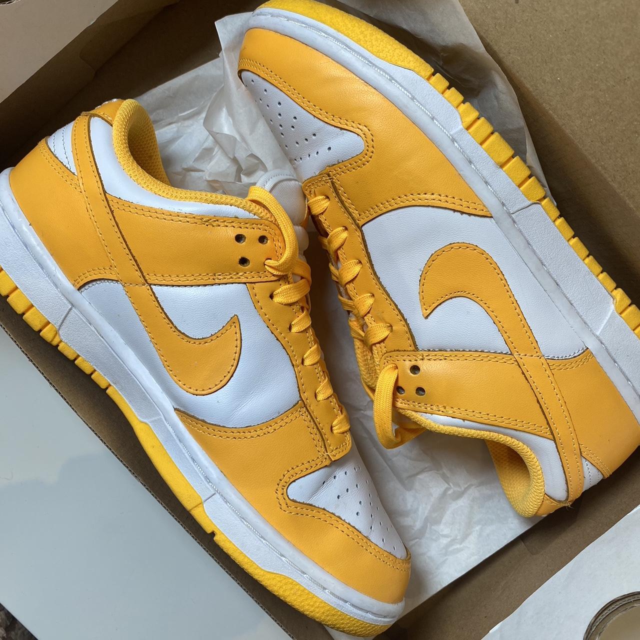 womens nike dunk low white yellow