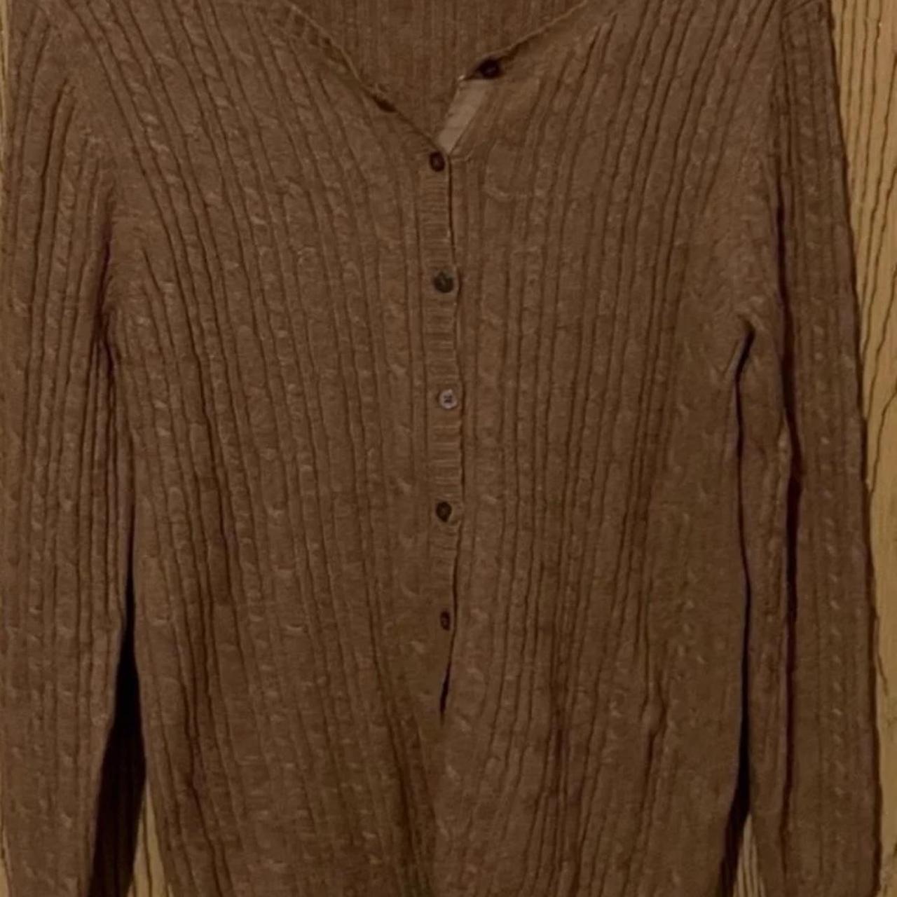 Old Navy Button up front sweater camel large