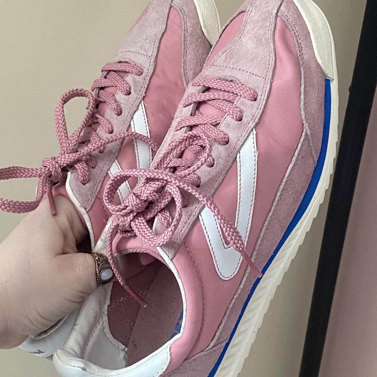 Tretorn pink and white trainers