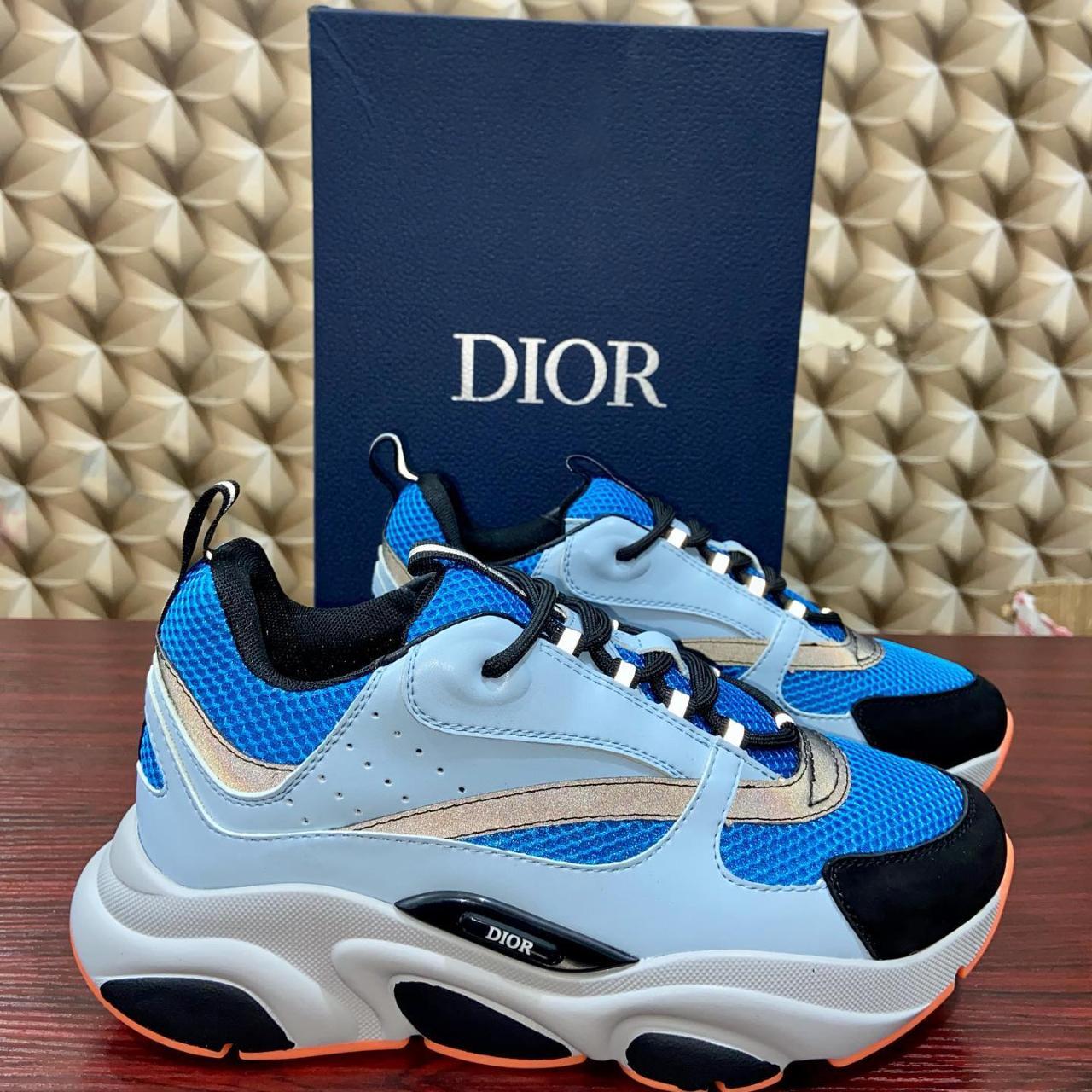 DIOR B22 SNEAKER Blue Technical Mesh With Light... - Depop