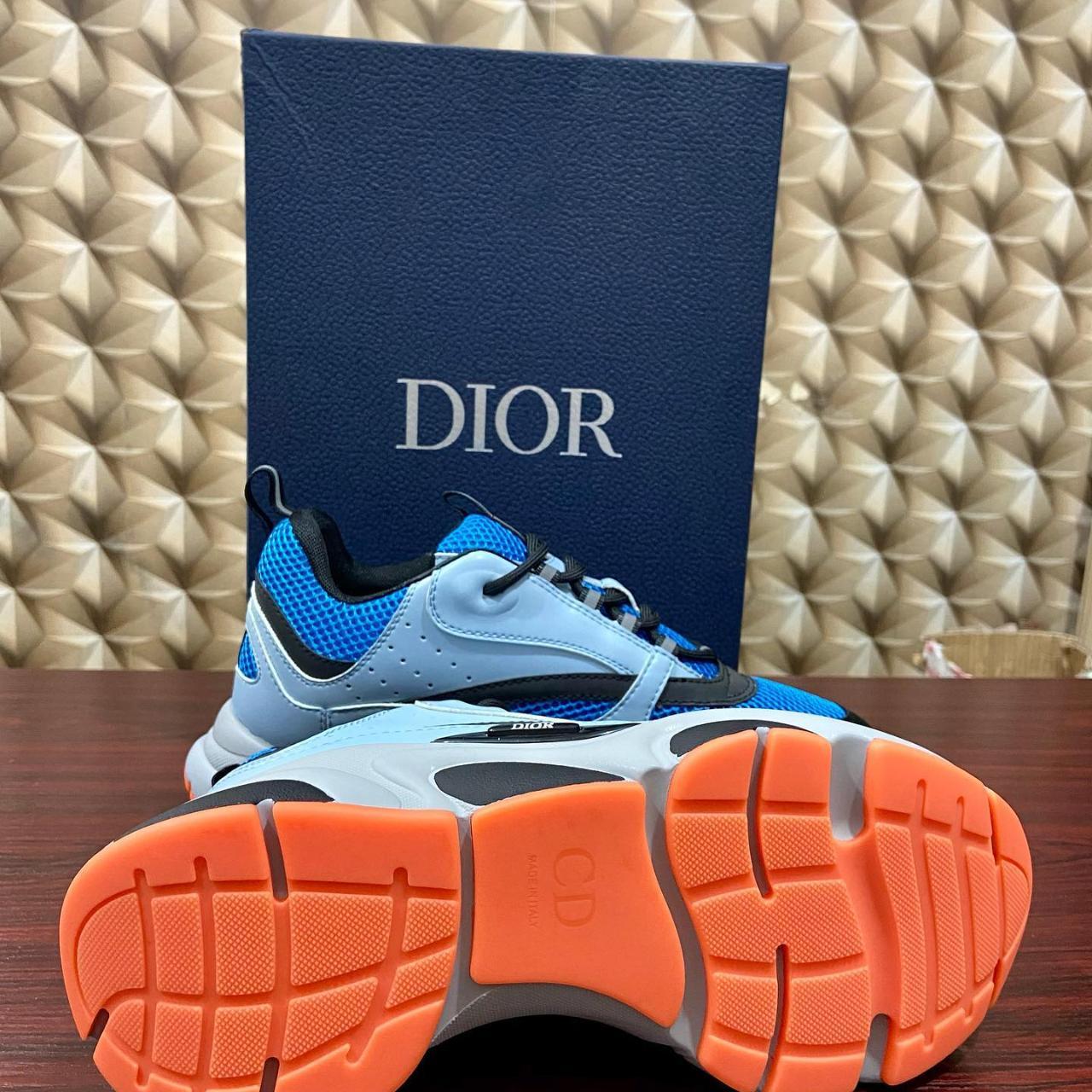 DIOR B22 SNEAKER Blue Technical Mesh with Light... Depop