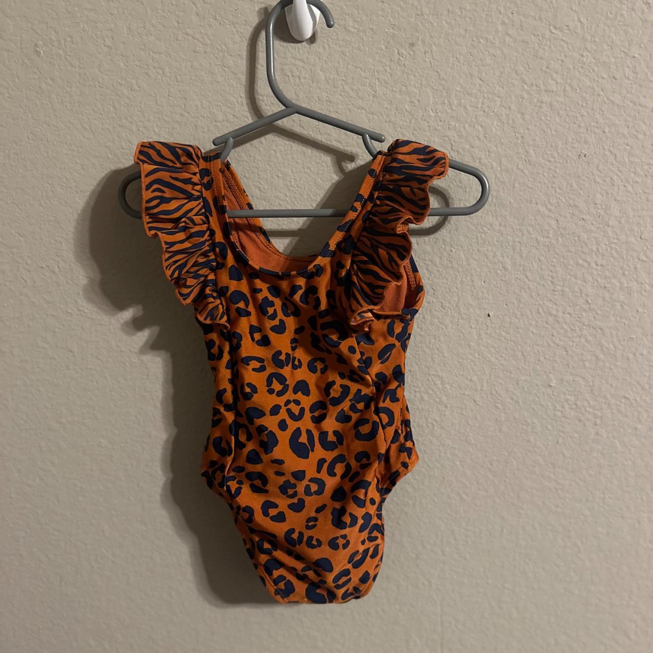 Cat And Jack 18m Cheetah Print Swimsuit With Ruffled Depop