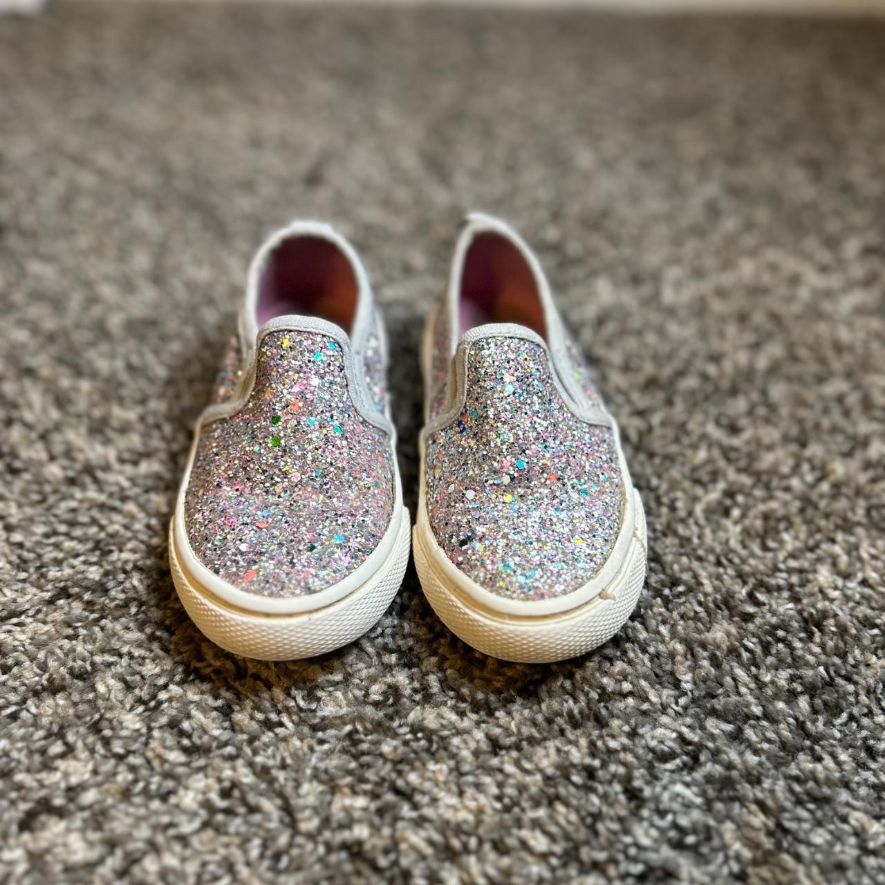 Toddler Glittery Slip On Shoes Cat & Jack Size 7 Depop