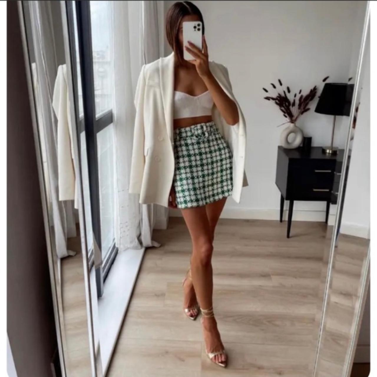 Plaid mini skirt zara best sale