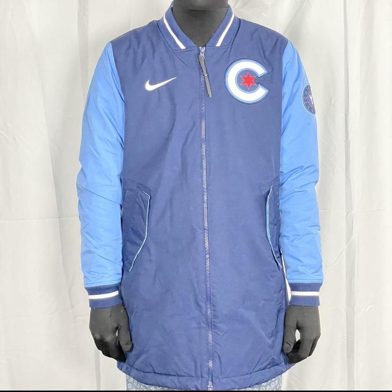 Men's Nike Navy Chicago Cubs Authentic Collection City Connect Dugout Performance Full-Zip Jacket