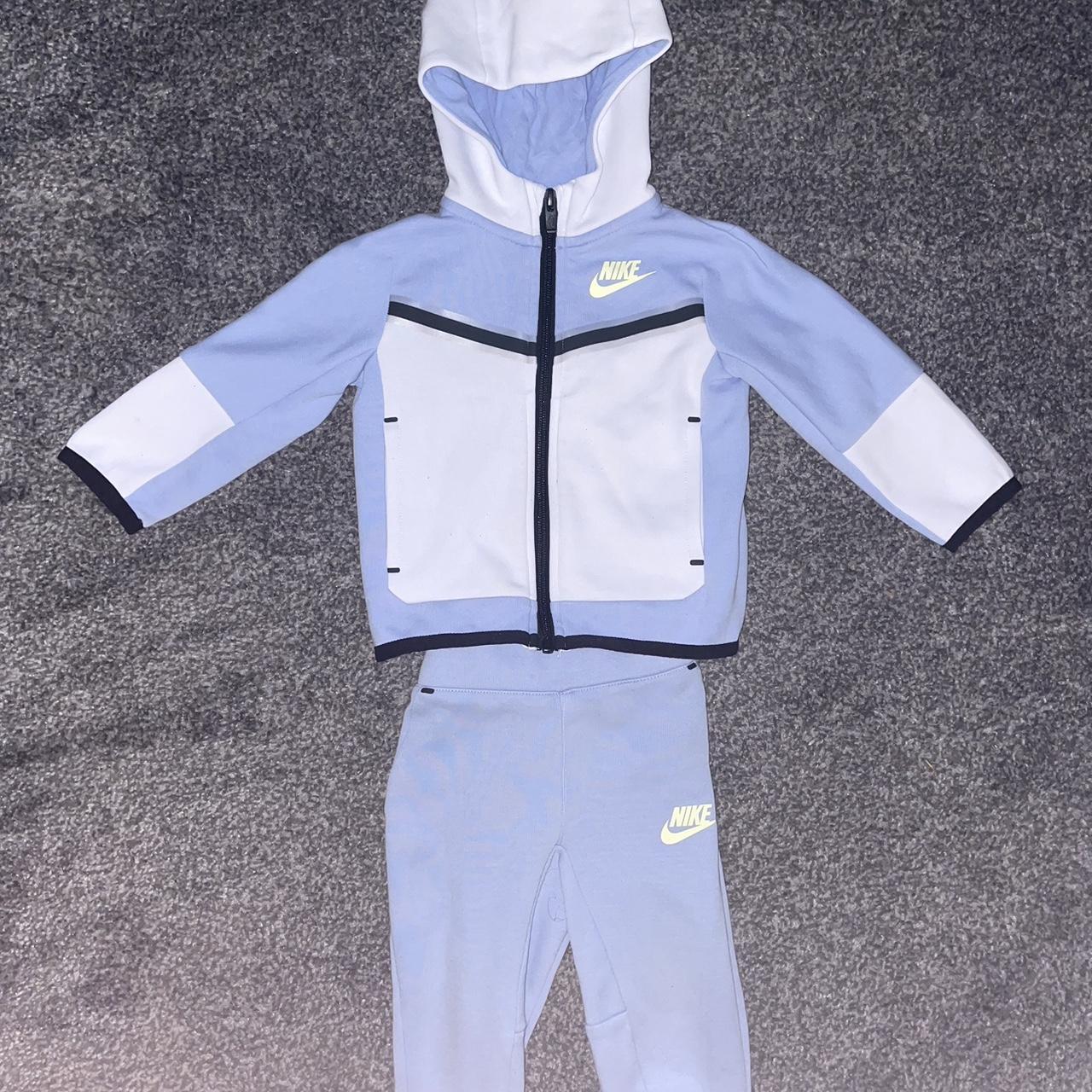 Kids Nike Tech blue Tracksuit 612m 1y Fair... Depop