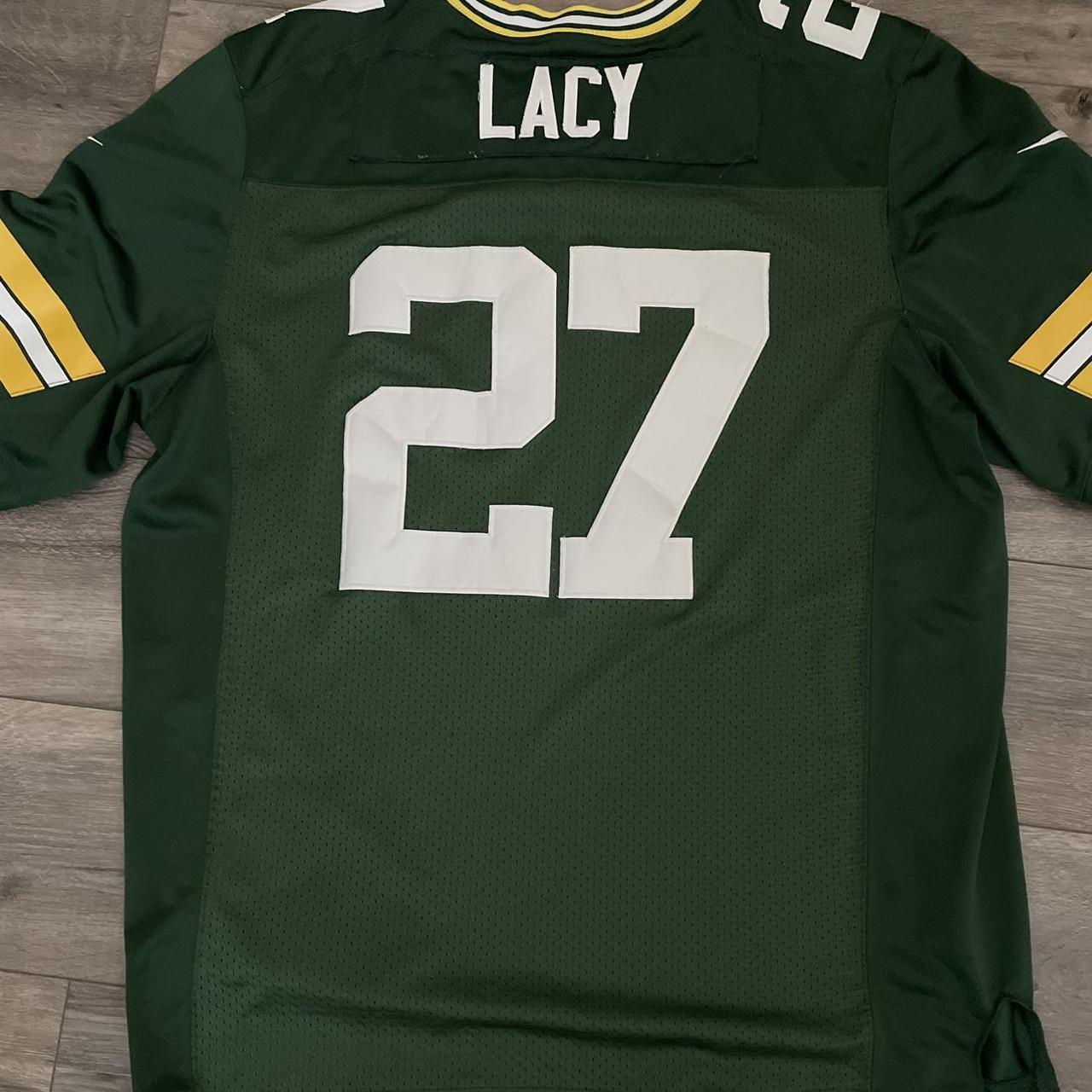 Eddie Lacy has an Incredible Hulk shirt under his Packers jersey