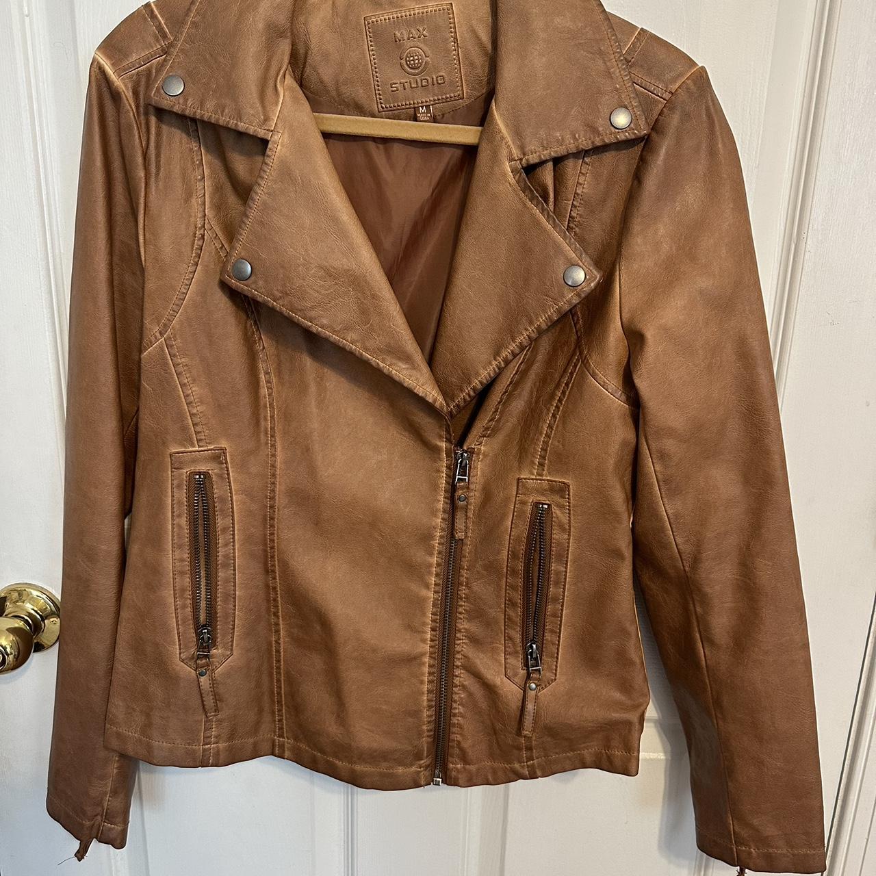 Max studio clearance leather jacket