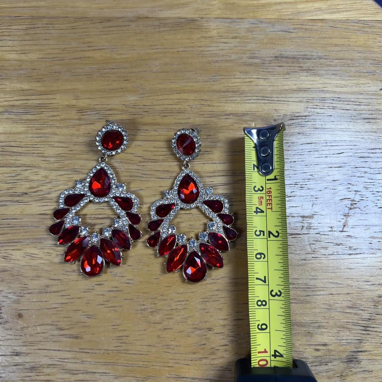 Women's Earrings - Red/Multi – Ruby Red Rhineston… - image 4