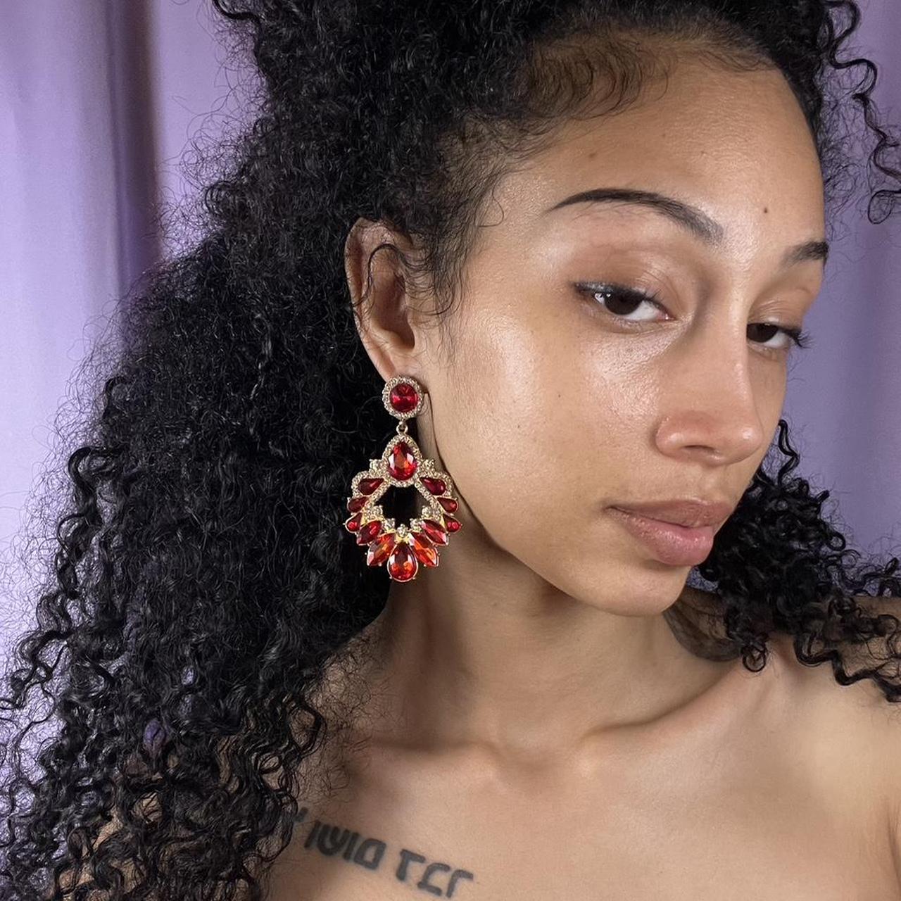 Women's Earrings - Red/Multi – Ruby Red Rhineston… - image 8