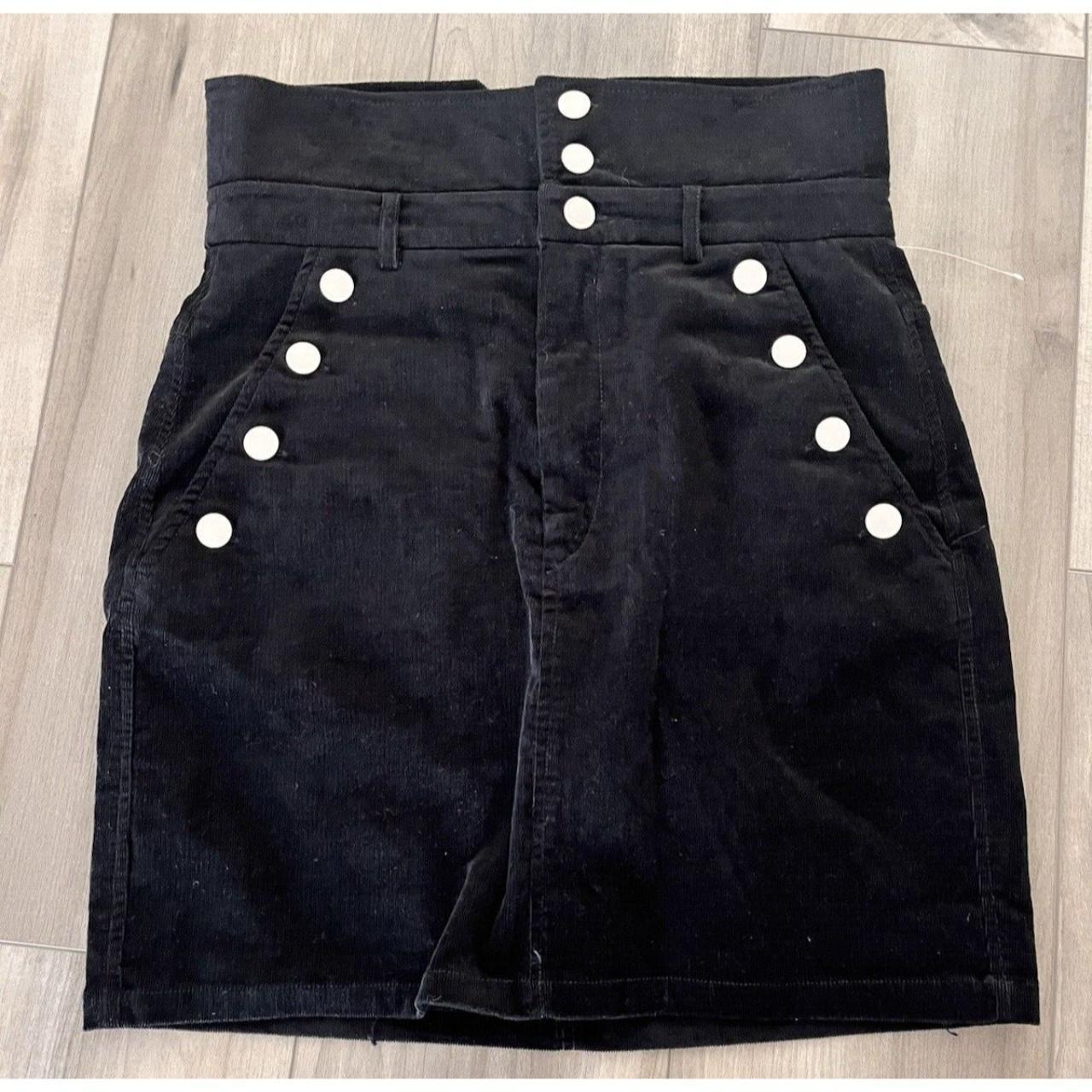 Tkstyle Boutique Large black corduroy mini skirt. Depop