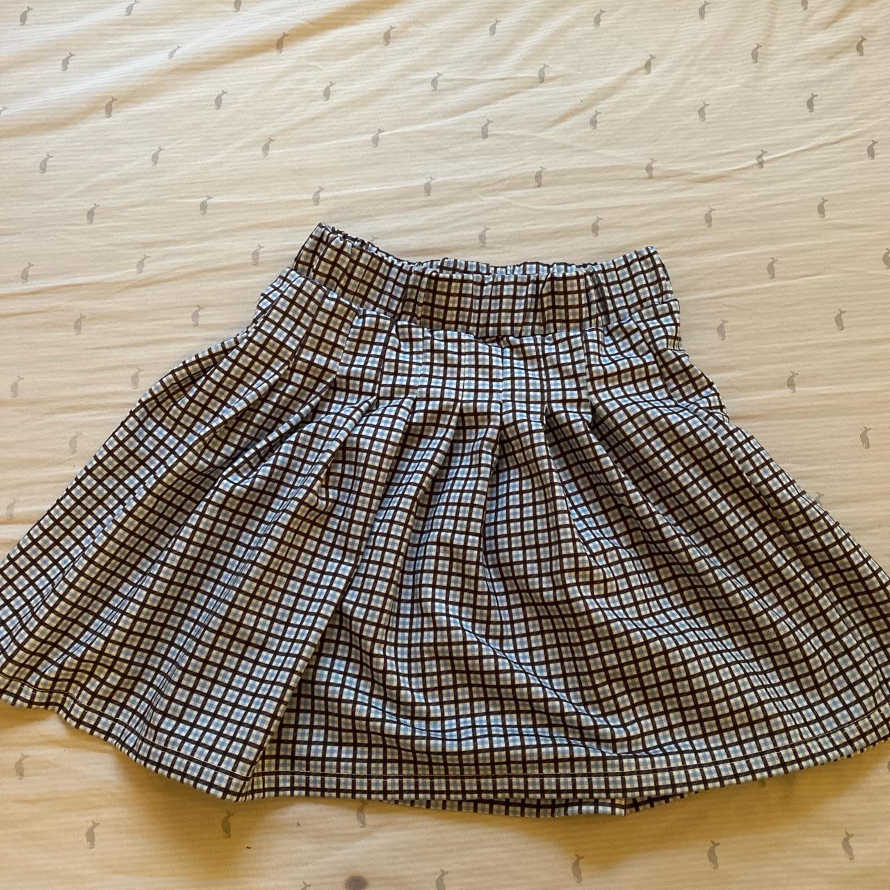 Children’s blue plaid tennis skirt, Primark size 8Y-9Y - Depop