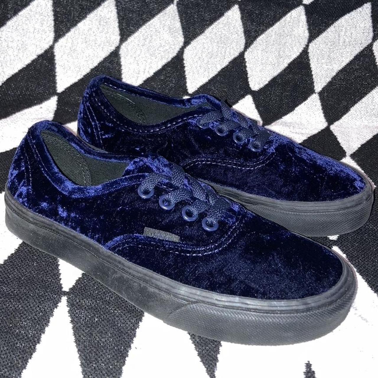 Vans blue outlet velvet shoes