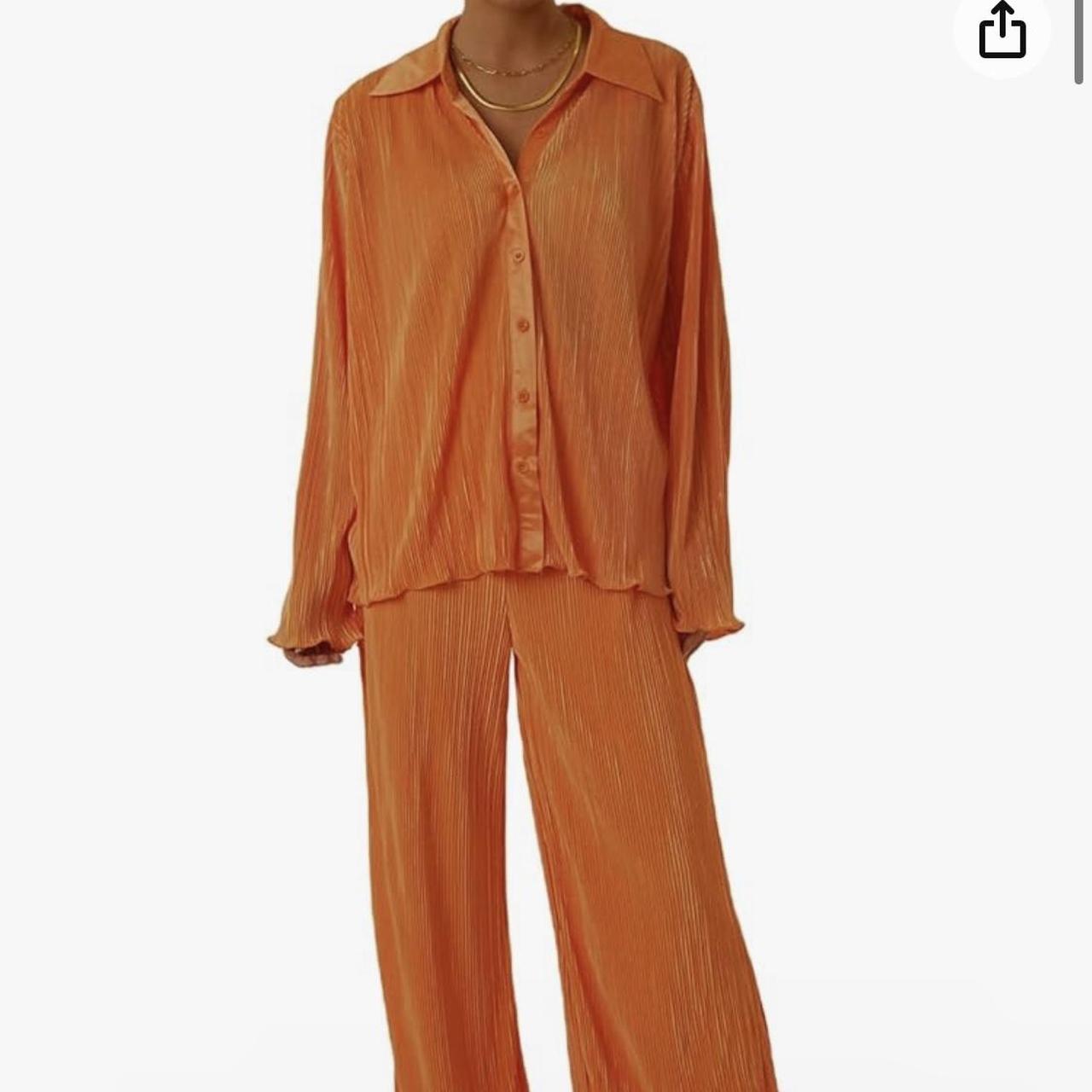 orange-pleated-pajama-set-you-will-need-to-wear-a-depop