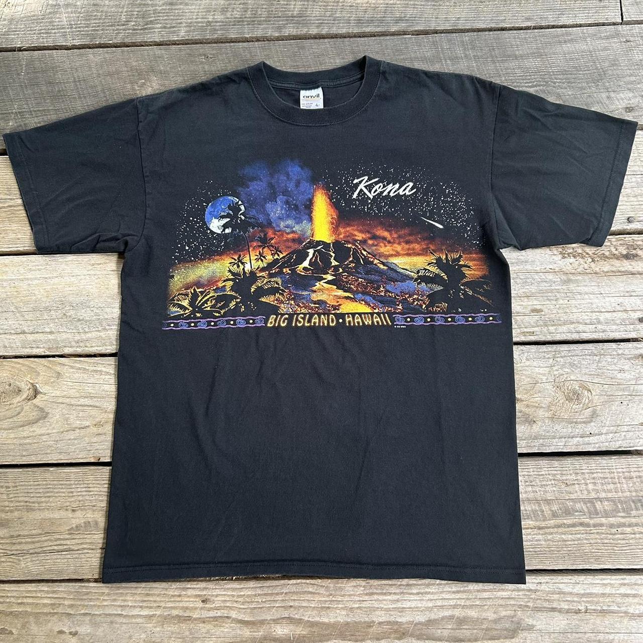 【oan】Vintage Dangara Long Sleeve T-shirt Vintage Kona Big Island Hawaii Volcano Nature Double | Depop