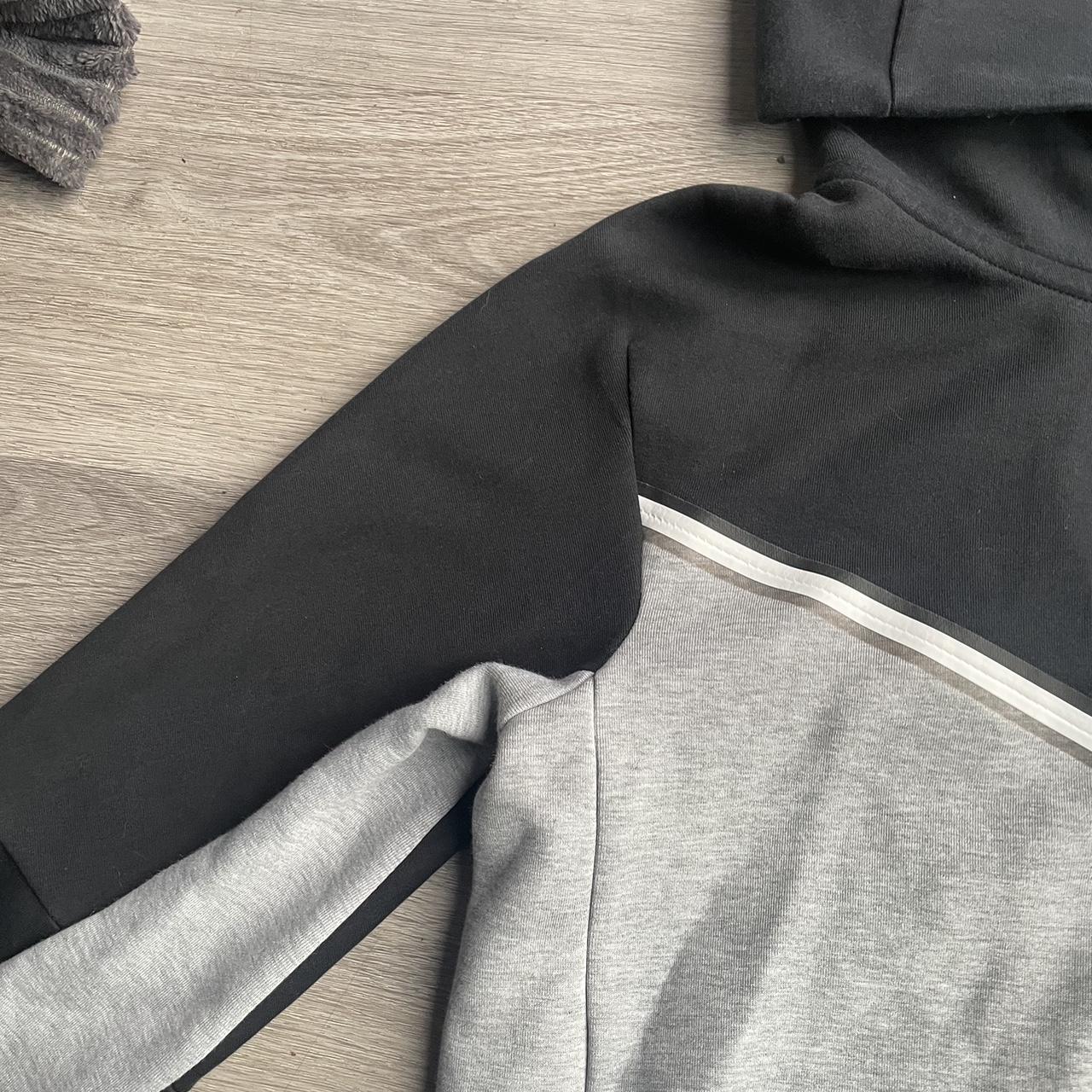 Black and grey Nike tech fleece hoodie One snag on... - Depop