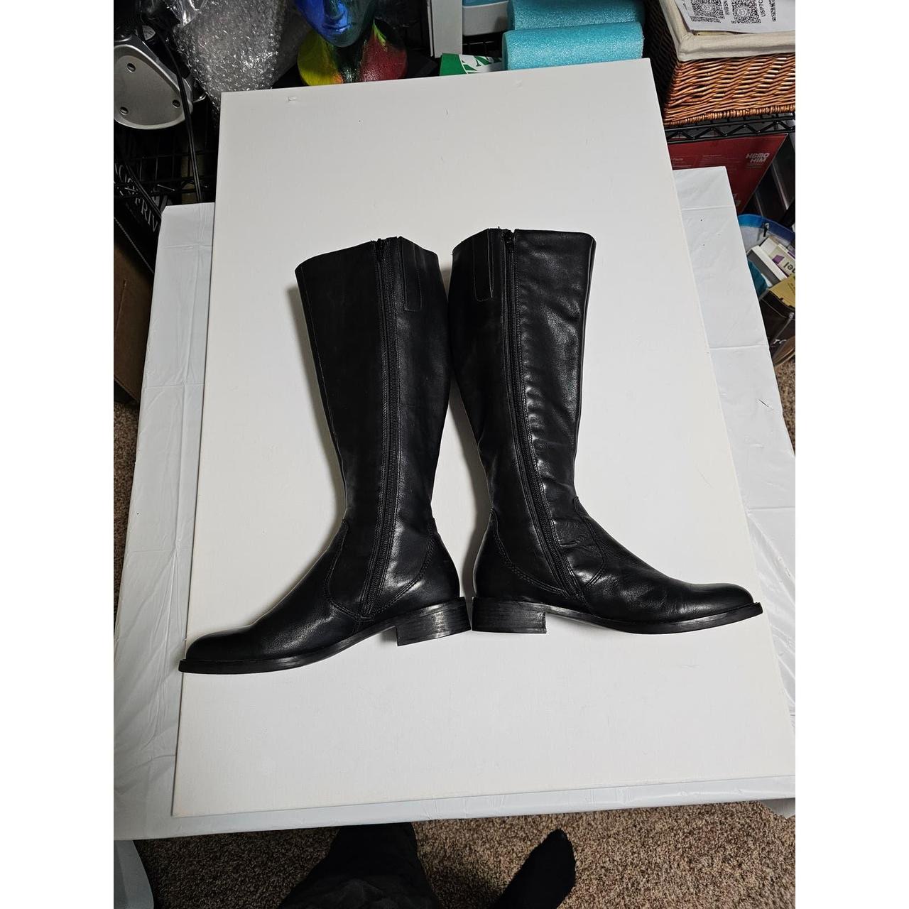 Ecco leather black Riding tall boots. Siz2 39.