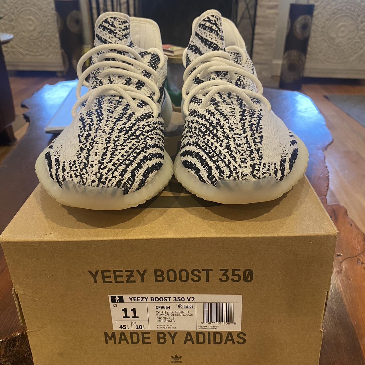 size 8 yeezy zebra