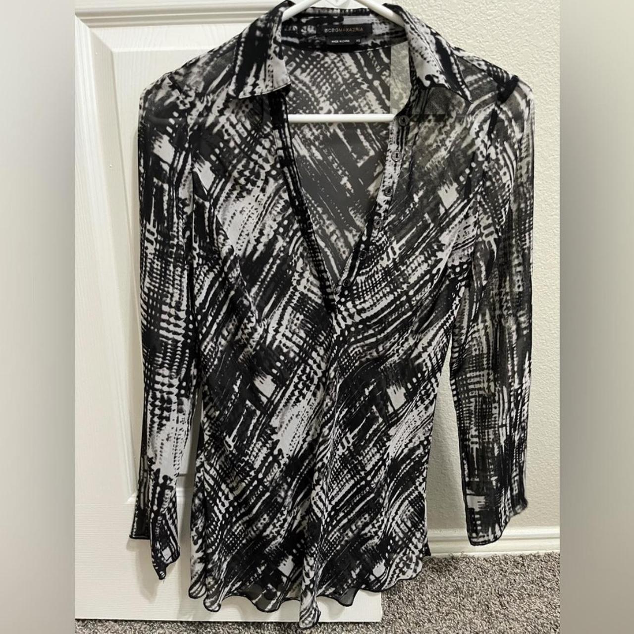 Sheer blouse from BCBGMAXAZRIA. very beautiful when Depop