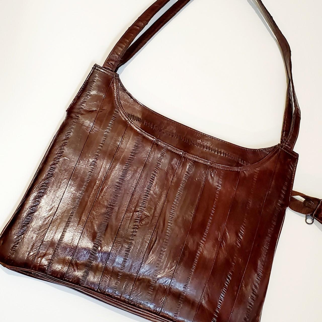 Eel Skin outlet burgundy handbag