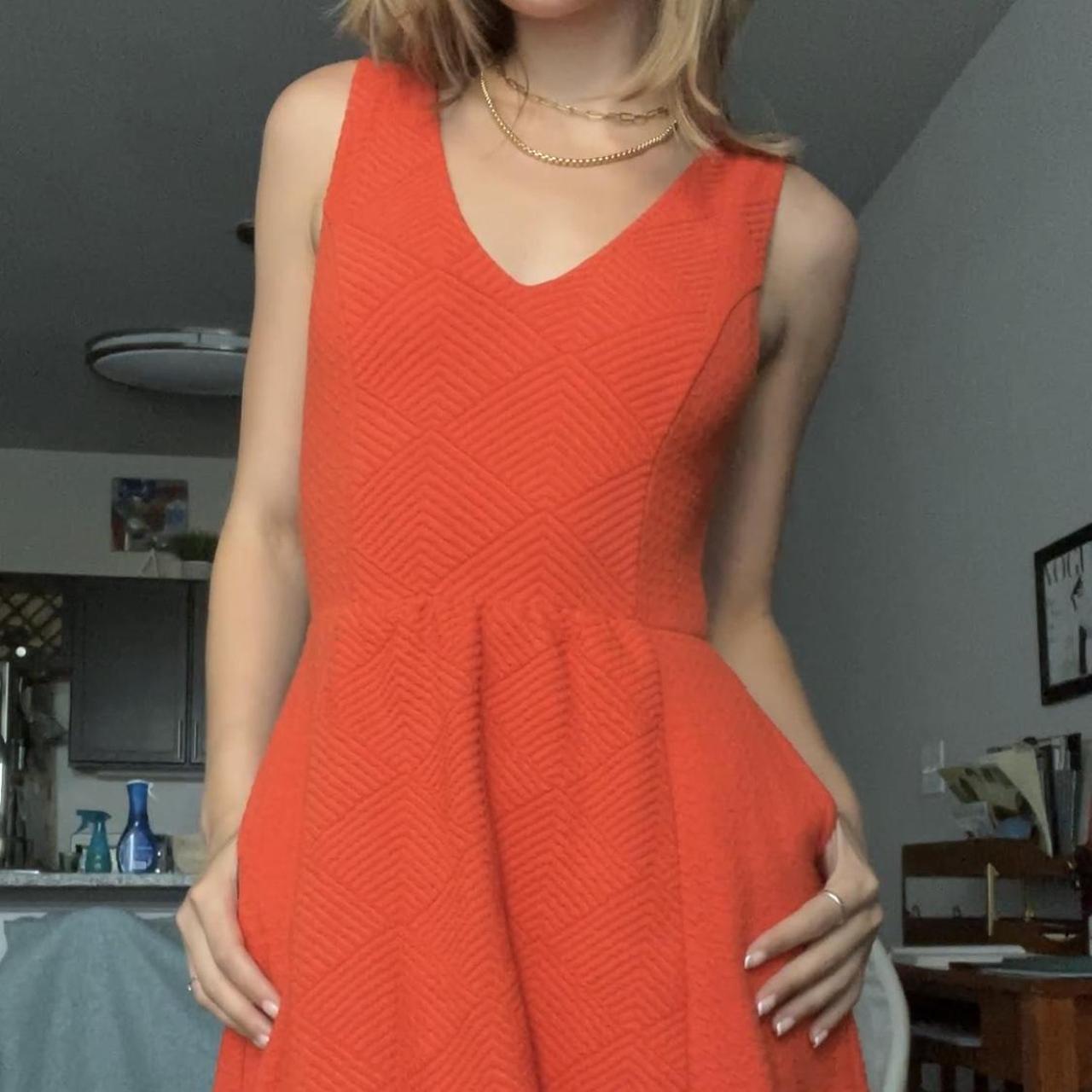 Anthropologie maeve orange outlet dress