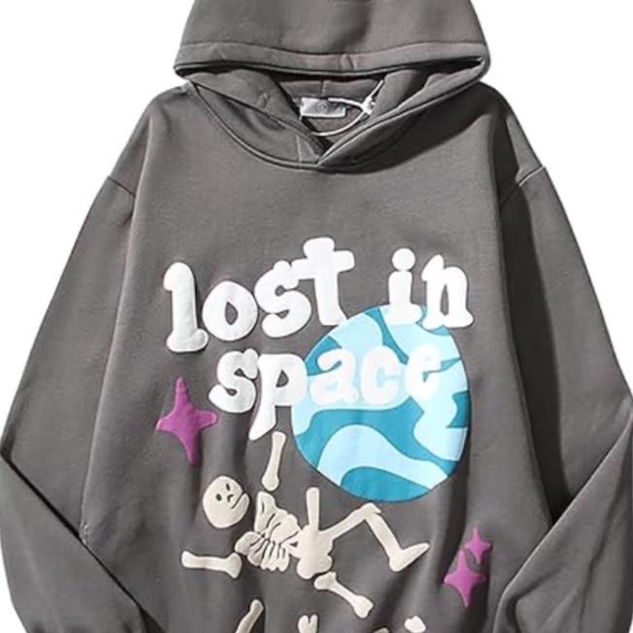 grey lost in space hoodie - Depop