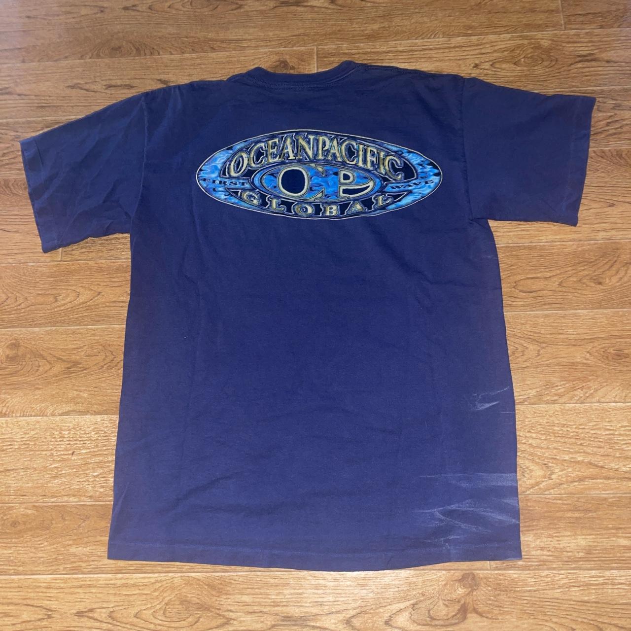 90’s Ocean pacific First Wave Tee Has 2 noticeable... - Depop