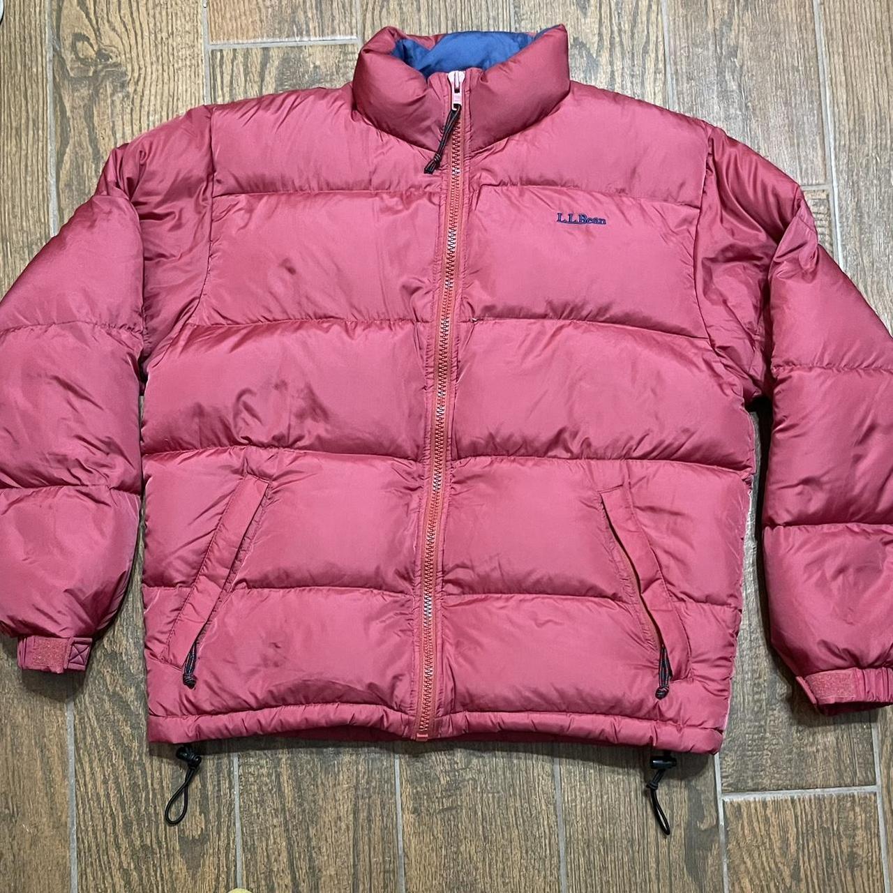 Vintage LL Bean Red Goose Down Puffer Jacket Full... - Depop