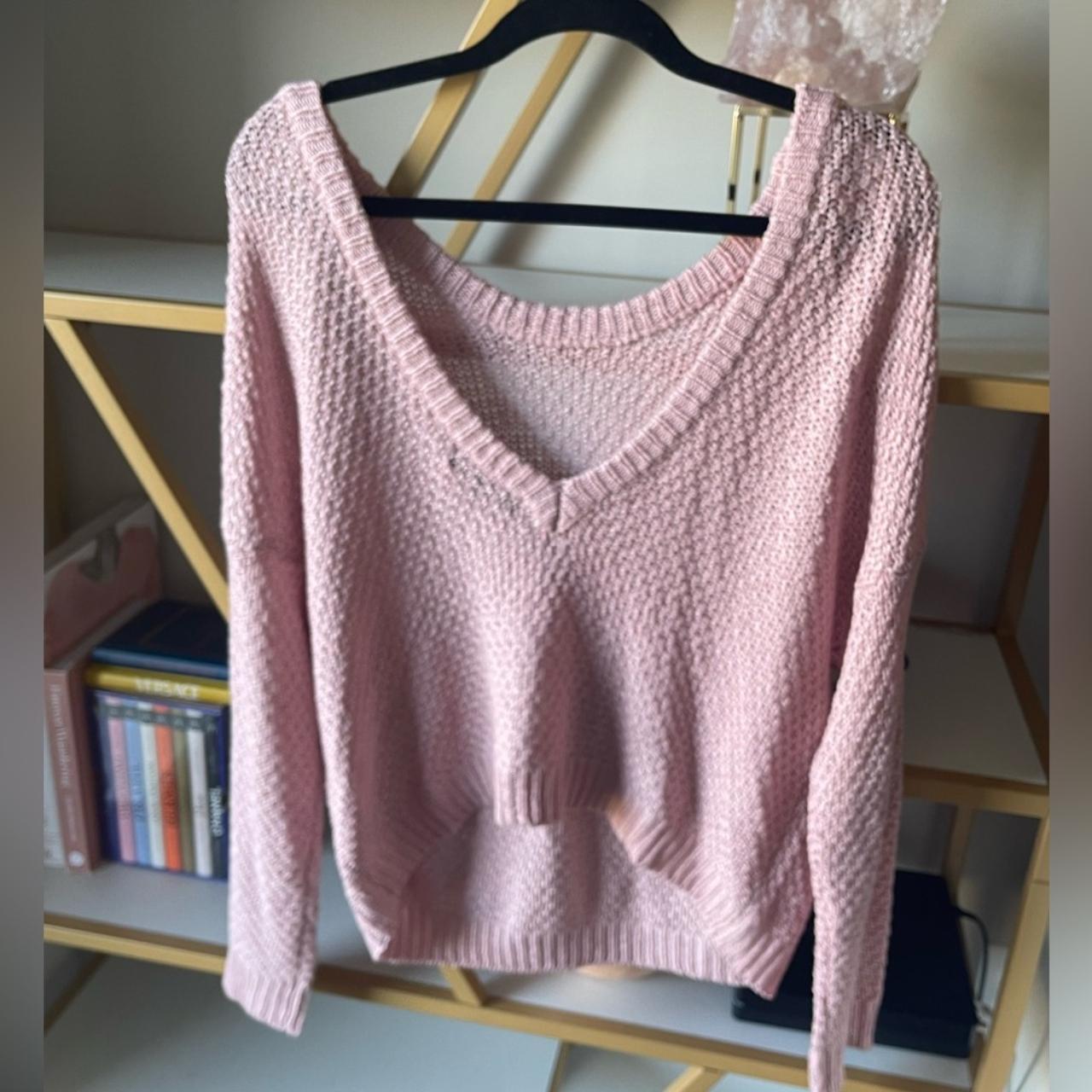 Missguided Pink Low Back Sweater Size Medium