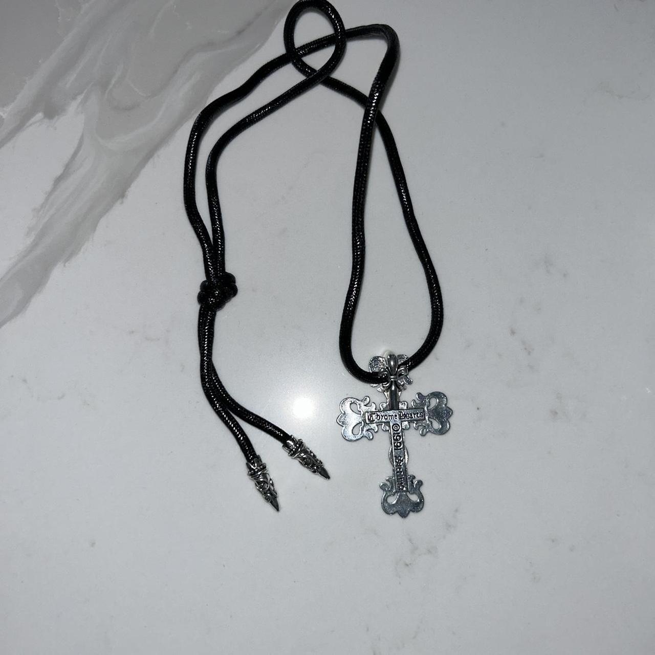 Chrome Hearts Filigree Necklace Leather Lace | Depop