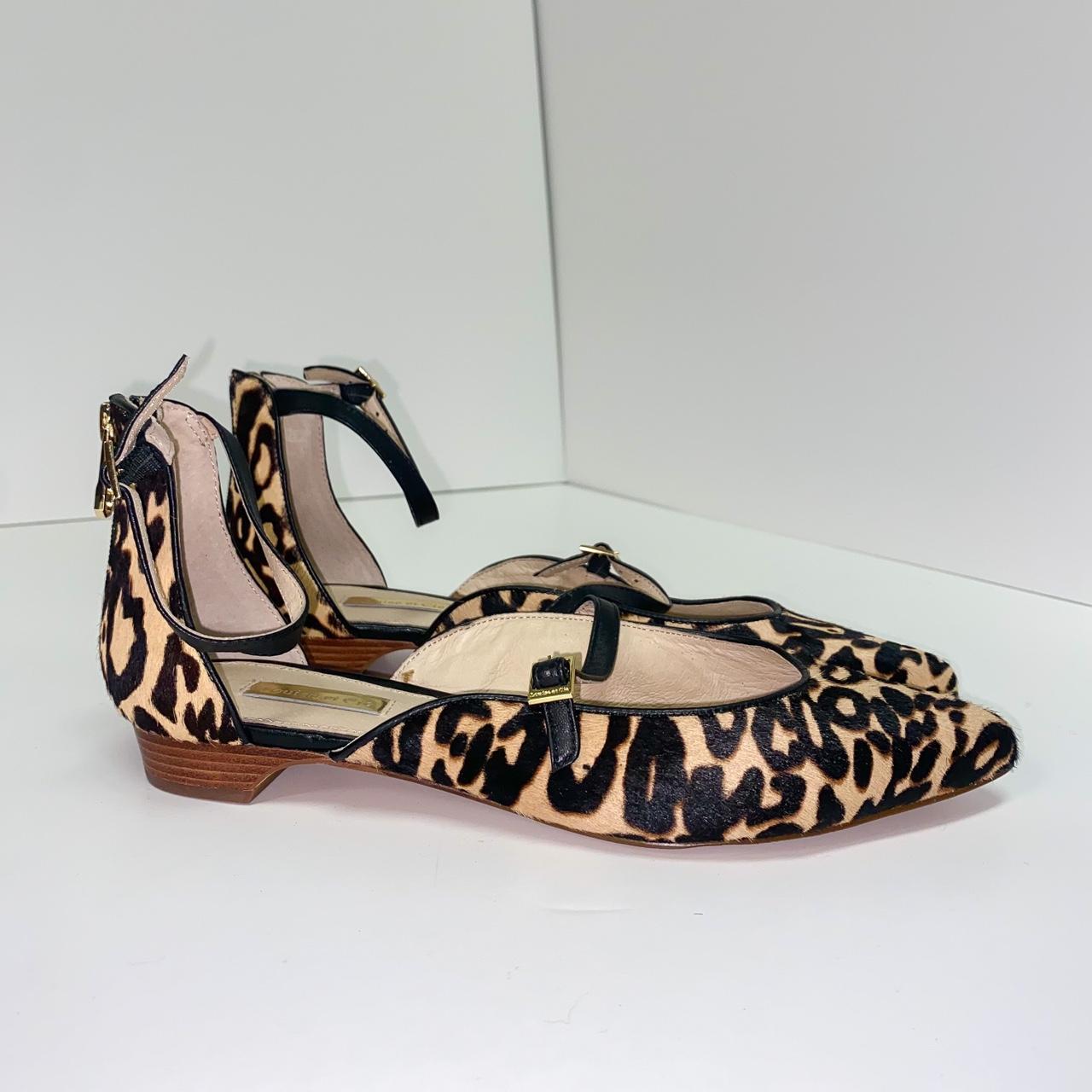 Louise et cie leopard 2025 print ankle strap flat