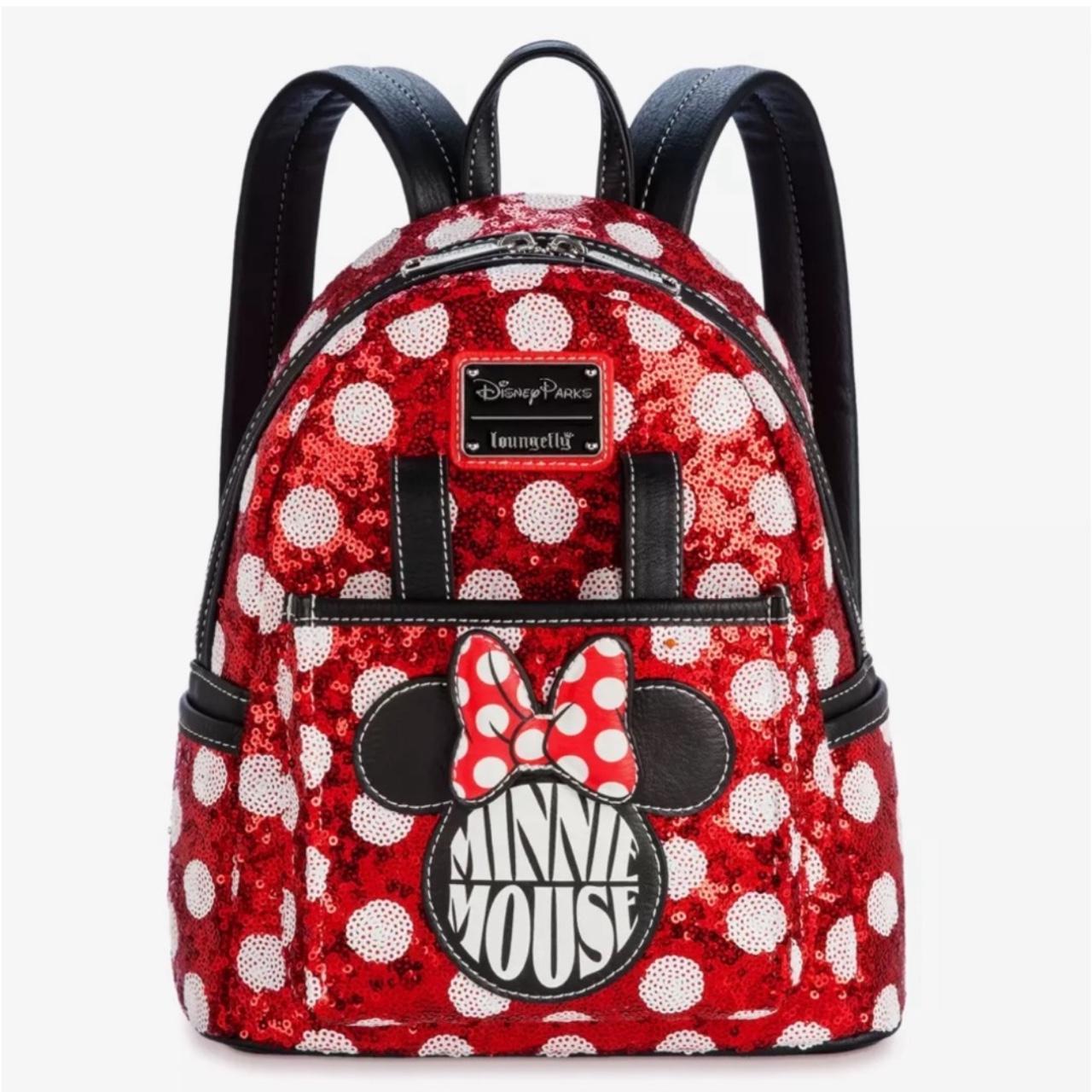 Loungefly Minnie 2024 White Sequin Mini Backpack