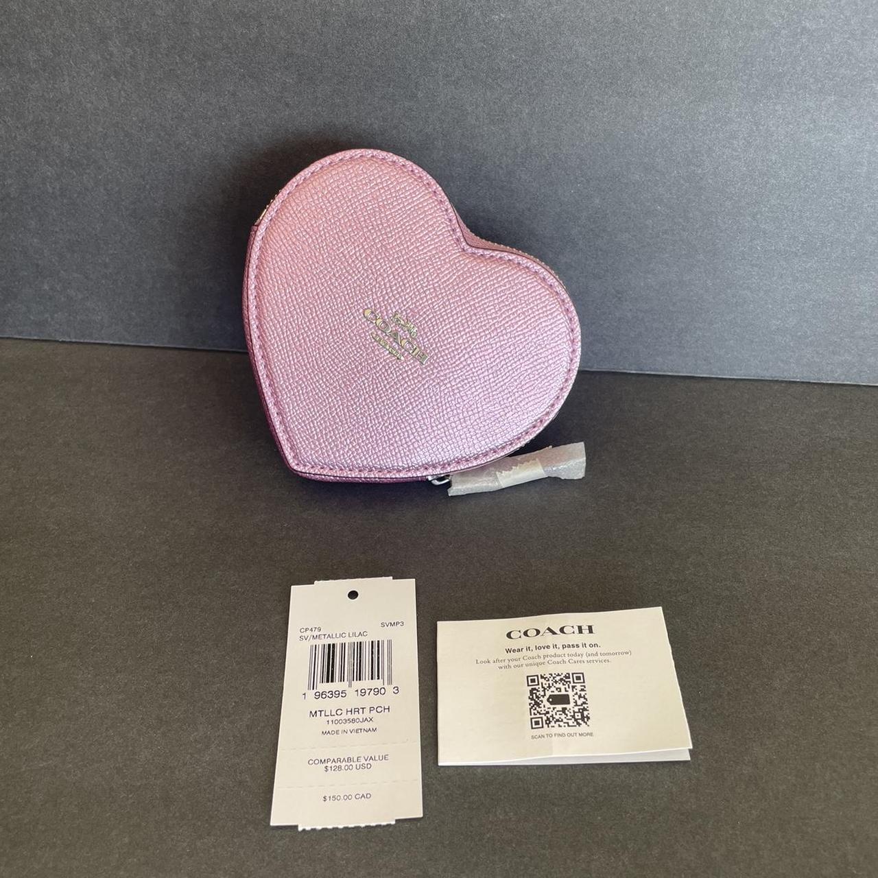 Coach heart coin discount purse