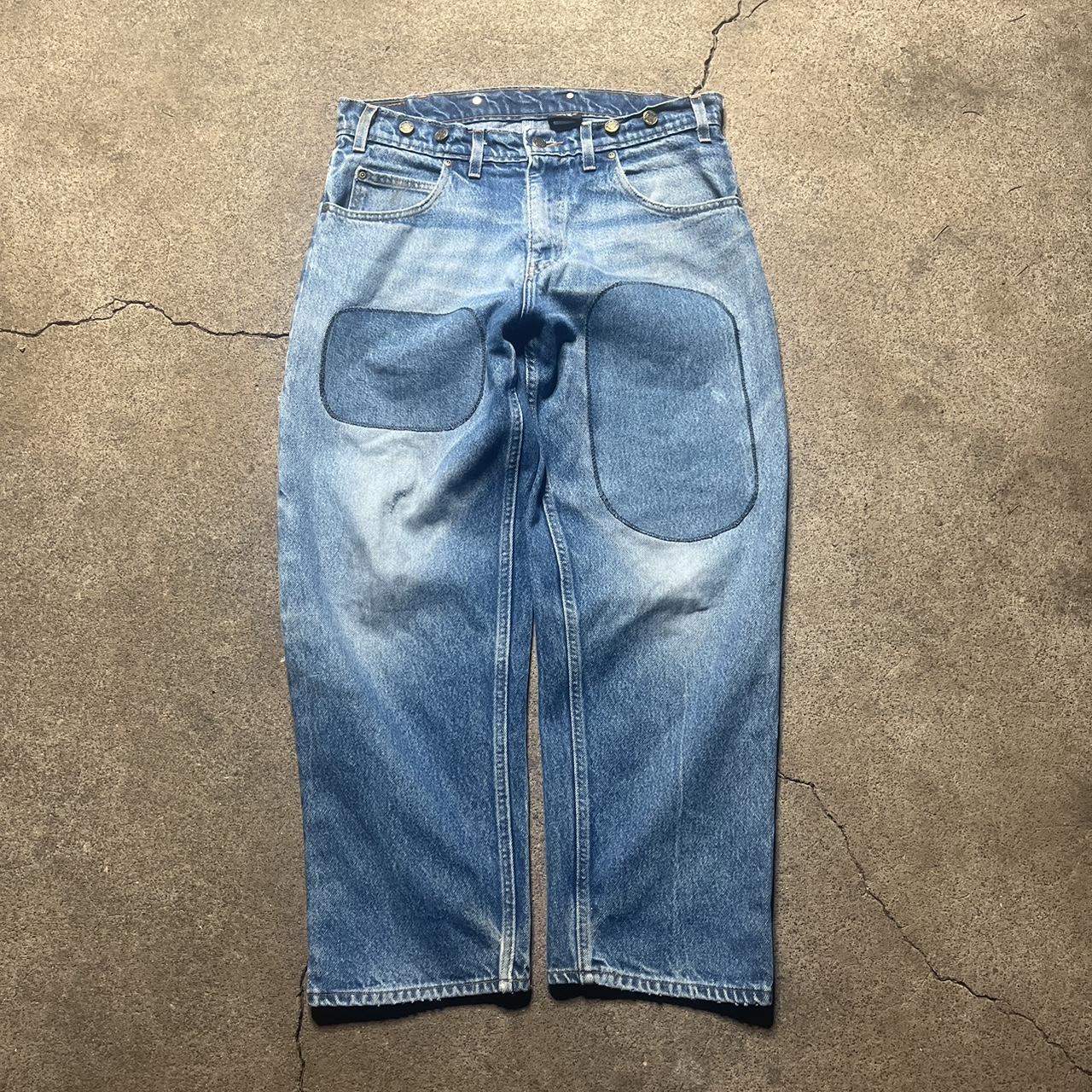 Vintage PRSN BLUE carpenter pants. Made by inmates... - Depop