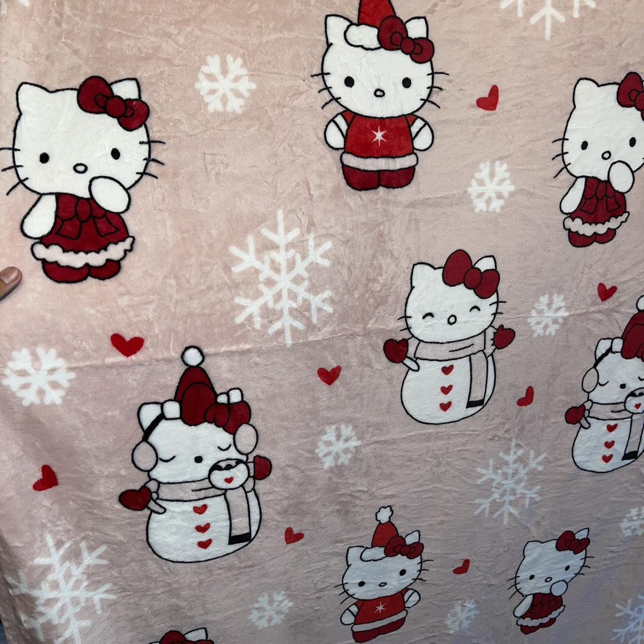 Hello Kitty Christmas Blankets 🎄 6ft x 4ft Both Pink... - Depop