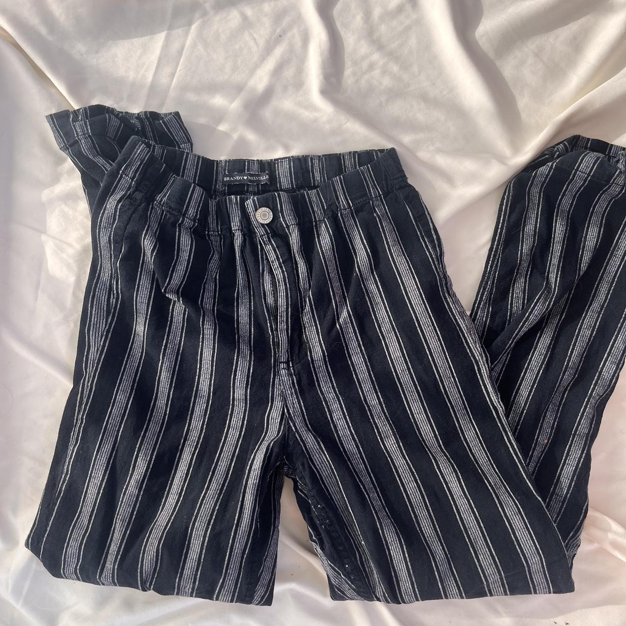 Striped Brandy Melville Pants - Depop