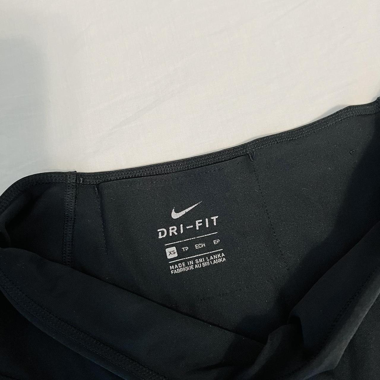 Nike Dri-Fit Leggings in Black with Dark Grey - Depop