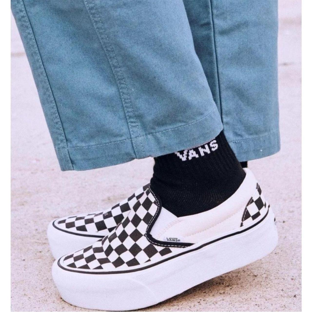 Vans Classic Slip On Checkerboard Stackfrom Platform. Depop