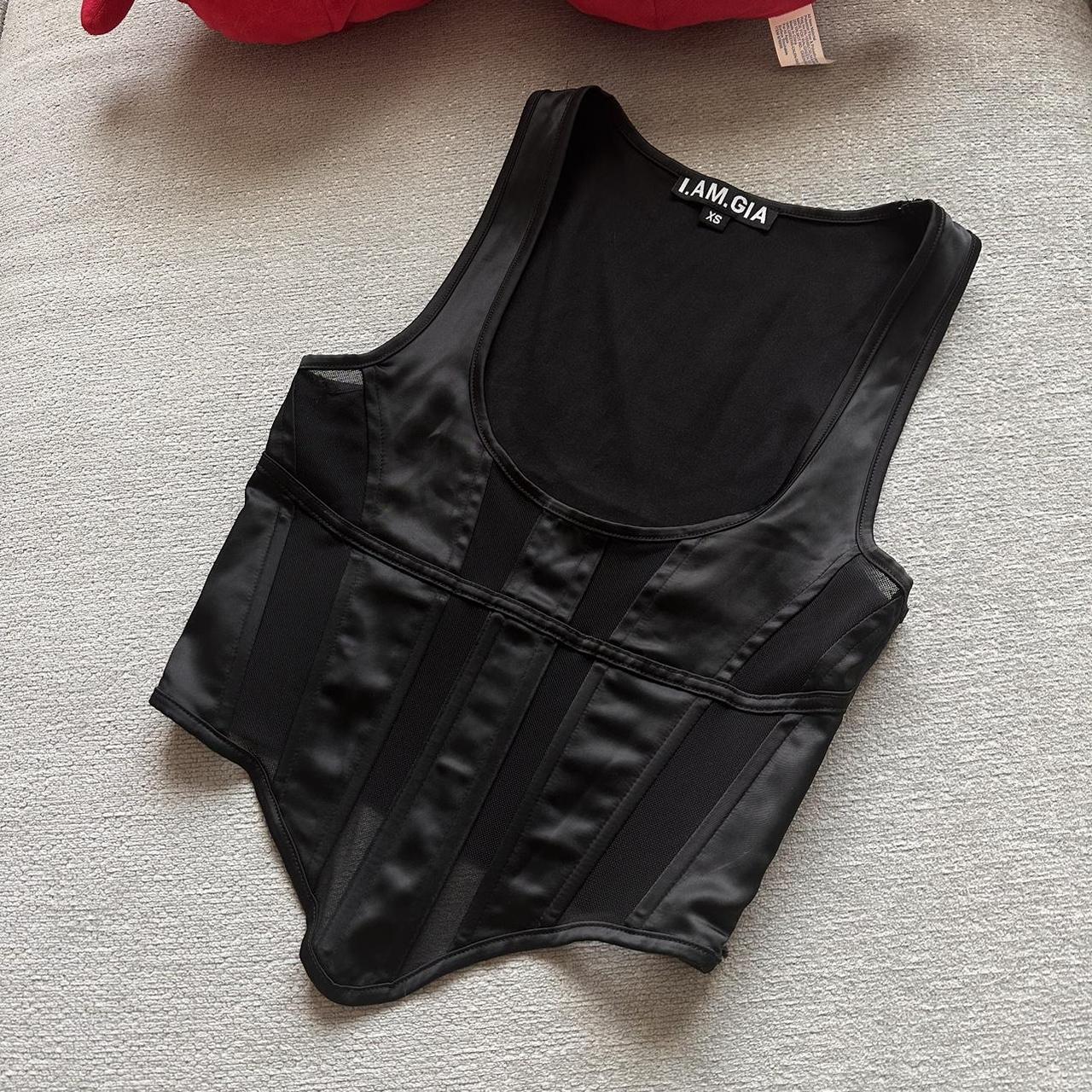 I.AM.GIA black mesh corset Size XS #iamgia... - Depop