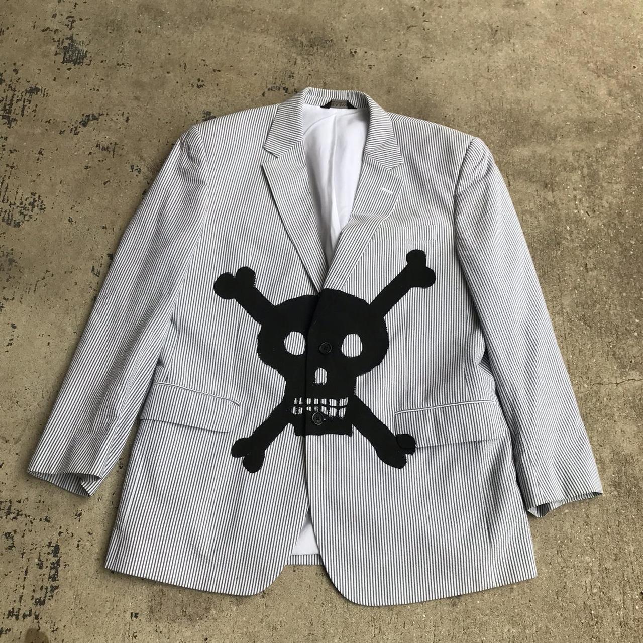 Mens hot sale skull blazer