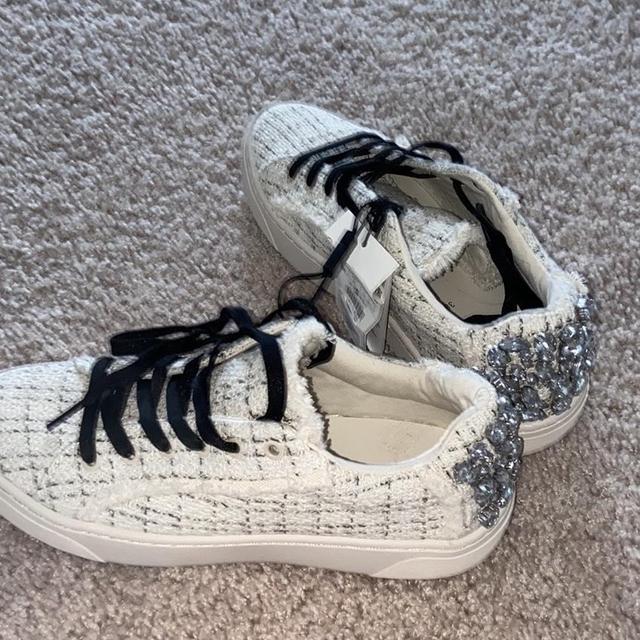 Zara embellished sneakers. 7.5. Nwt. In perfect new - Depop