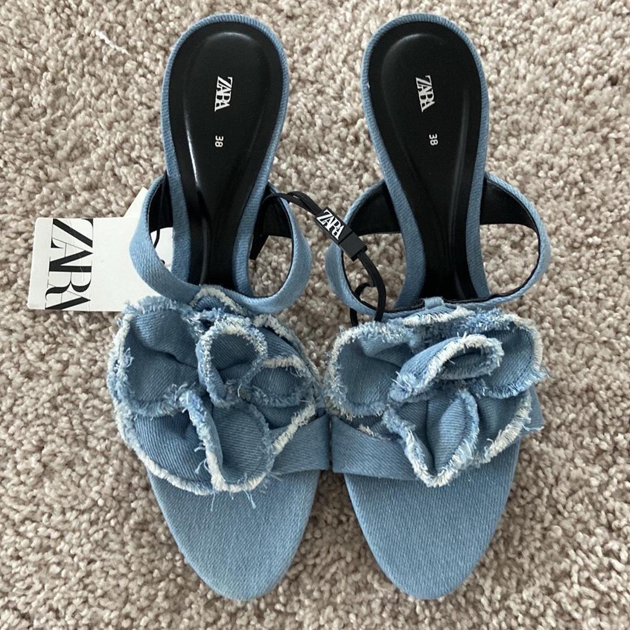 Zara best sale blue sandals