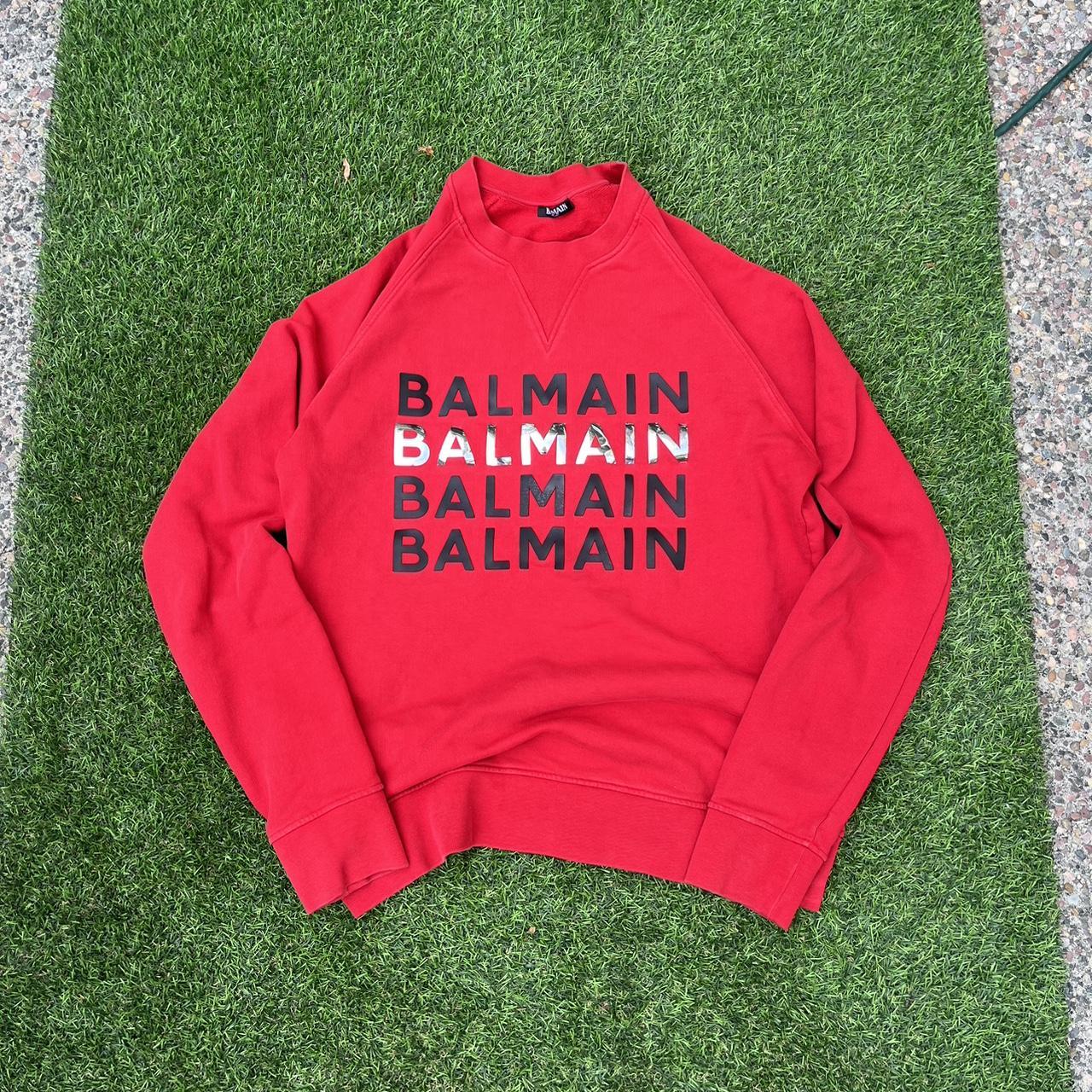 Balmain red jumper best sale