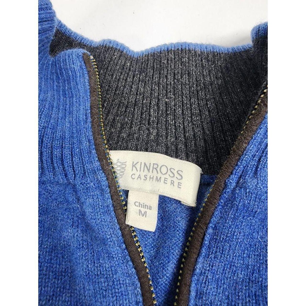 Kinross store 100% Cashmere Mens 1/4 zip sweater size M