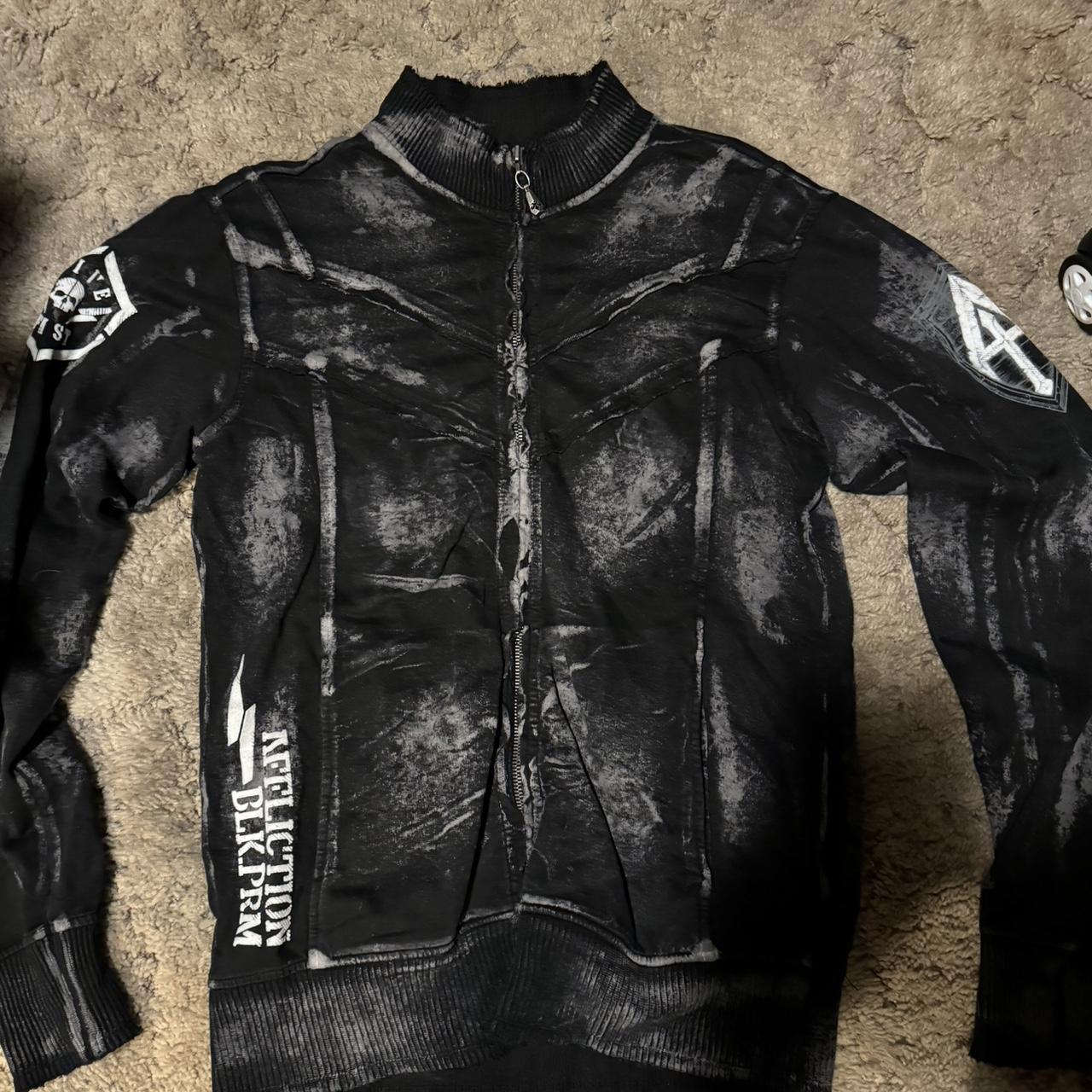 Affliction Women's Jacket Black L – Affliction black and white